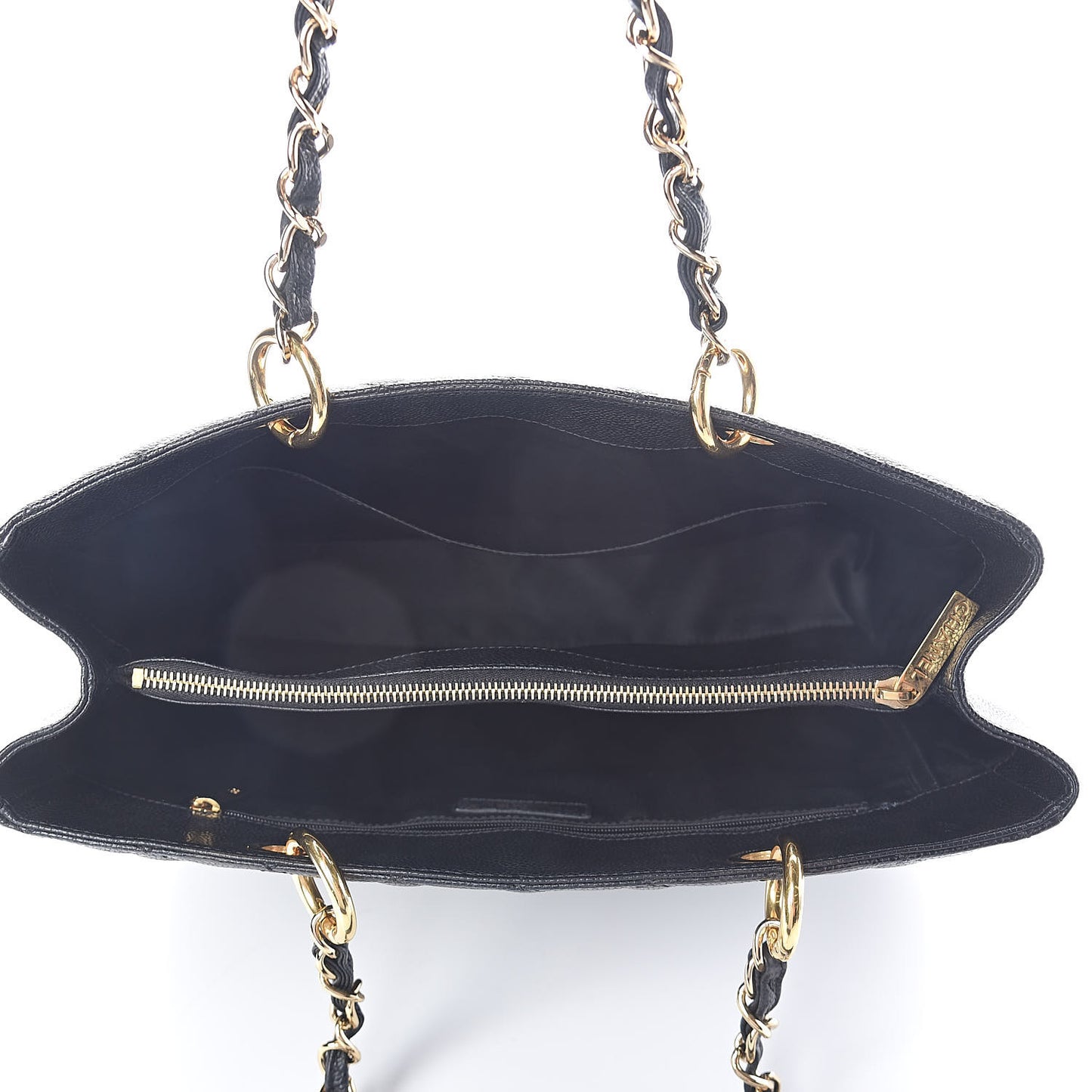 Caviar Quilted Grand Shopping Tote GST Black