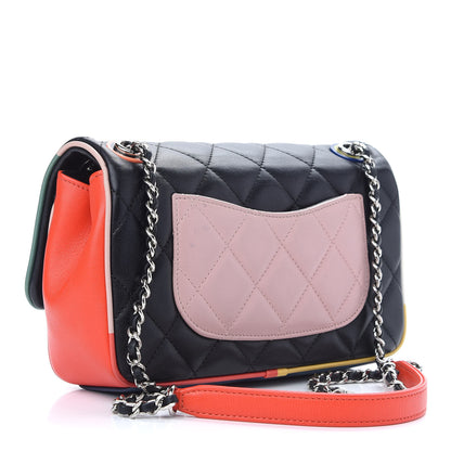 Chanel Lambskin Plexiglass Quilted Small Cuba Color Flap Black Multicolor 2 of 13