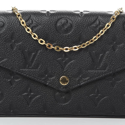 Louis Vuitton Empreinte Pochette Felicie Chain Wallet Black 8 of 11