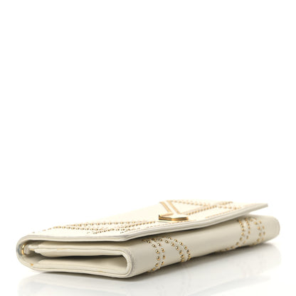 Christian Dior Calfskin Studded Diorama Croisiere Chain Wallet White 4 of 14