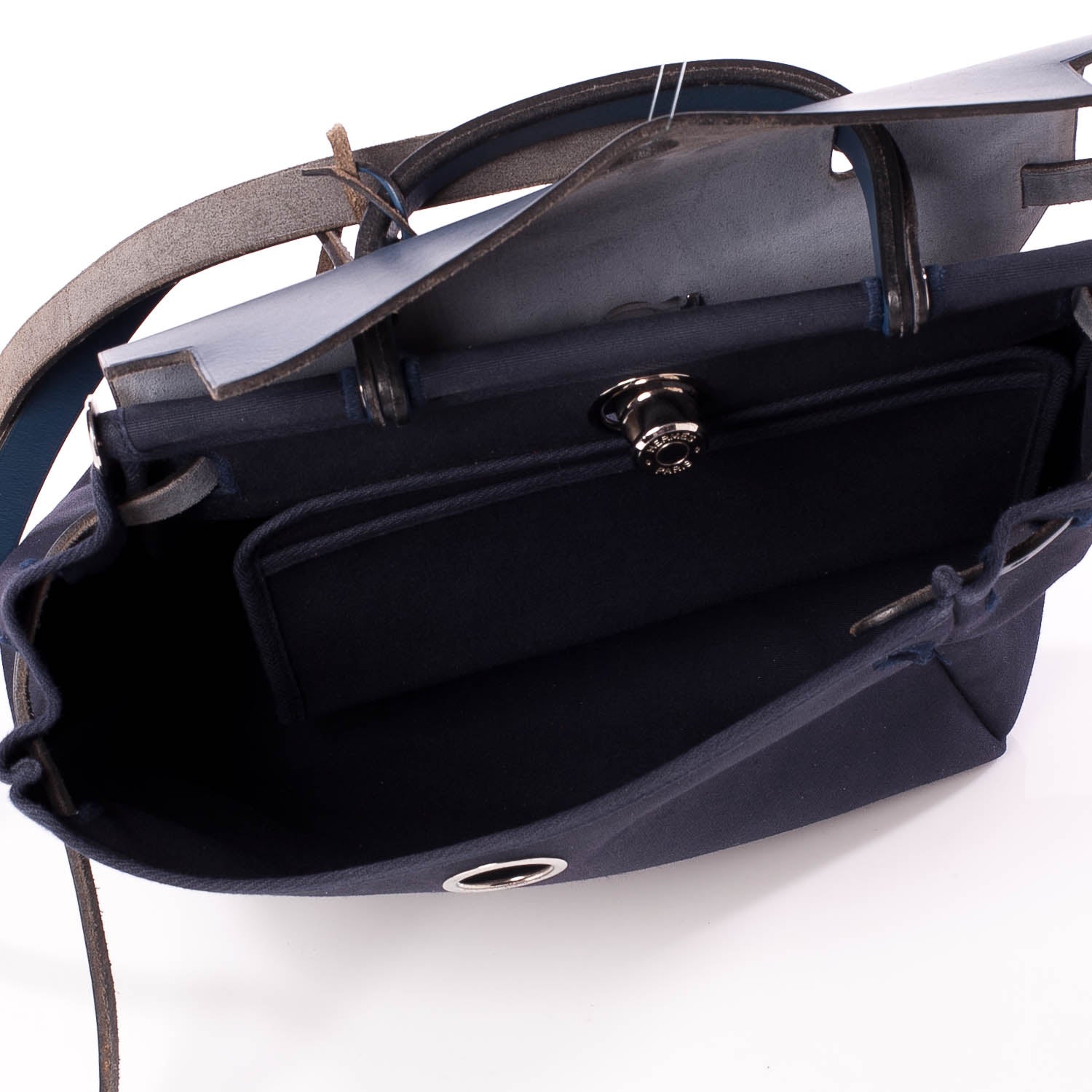 Hermes Toile Herbag PM 30 Navy Bleu 8 of 8