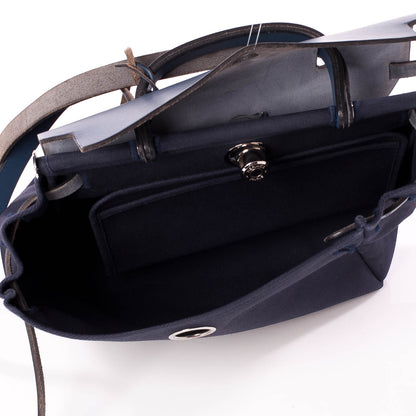 Hermes Toile Herbag PM 30 Navy Bleu 8 of 8