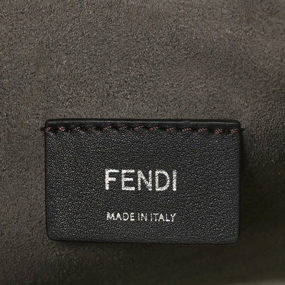 Fendi Vitello Century Wicker FF 1974 Embossed Large Runaway Shopper Tote Black 6 of 9