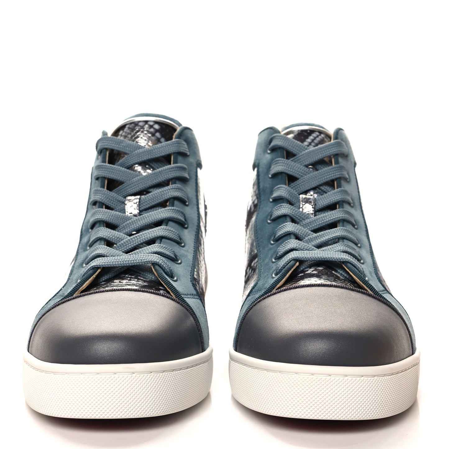 Metallic Calfskin Amazonia Suede Mens Louis Orlato Flat Sneaker 43.5 Multicolor