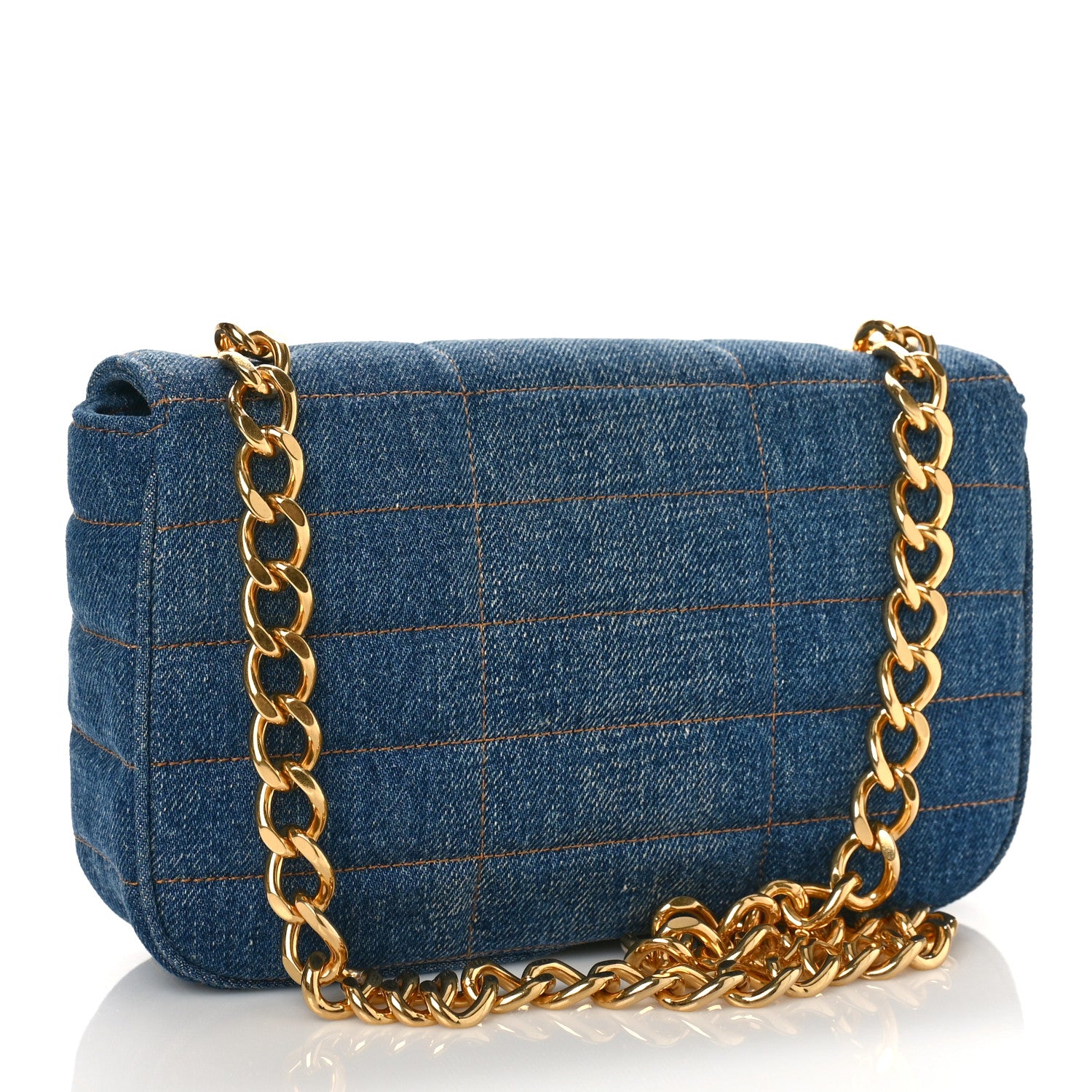 Celine Denim Matelasse Chain Shoulder Bag Blue 2 of 8