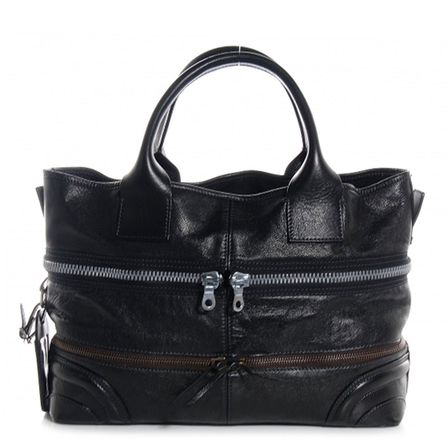 Leather Gladys Tote Black