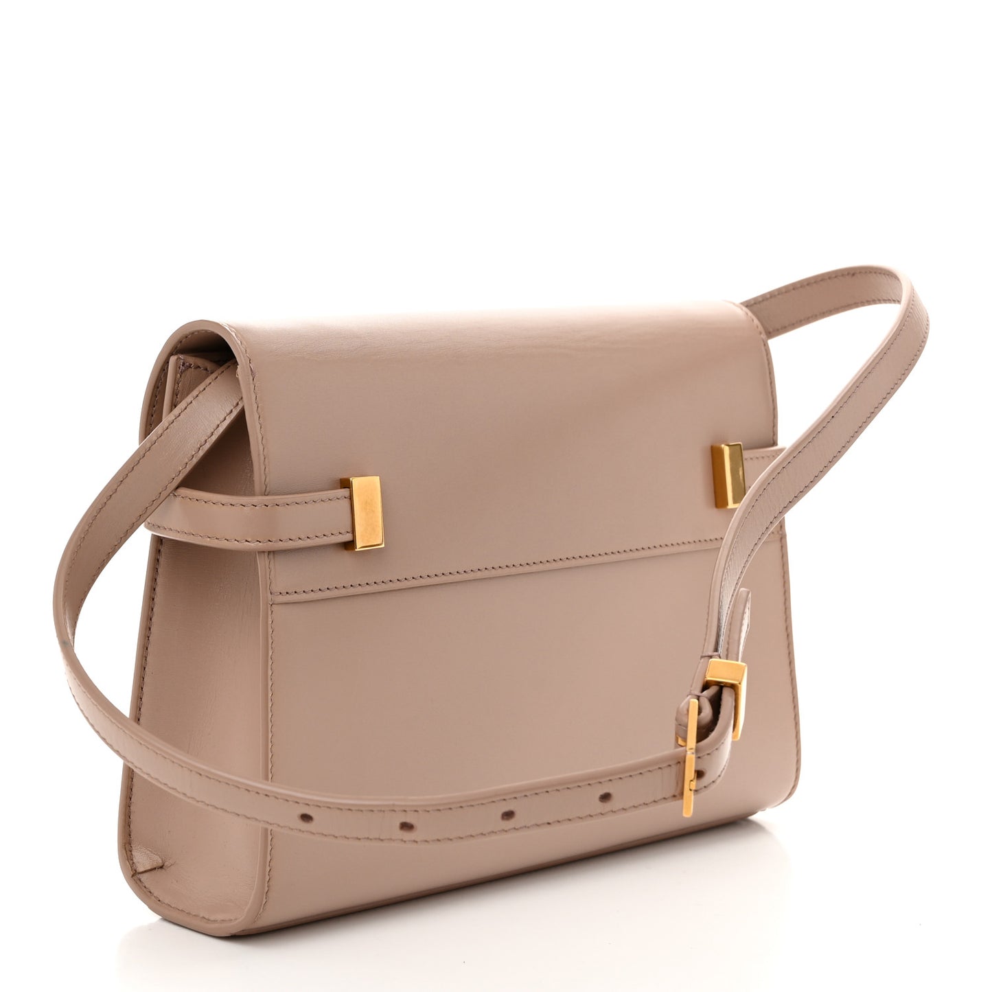 Smooth Calfskin Small Manhattan Shoulder Bag Rosy Sand
