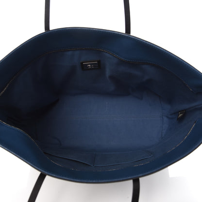 Fendi Vitello Elite Cuoio Monster Buggies Medium Roll Tote Black Multicolor Blue Cobalto 5 of 11