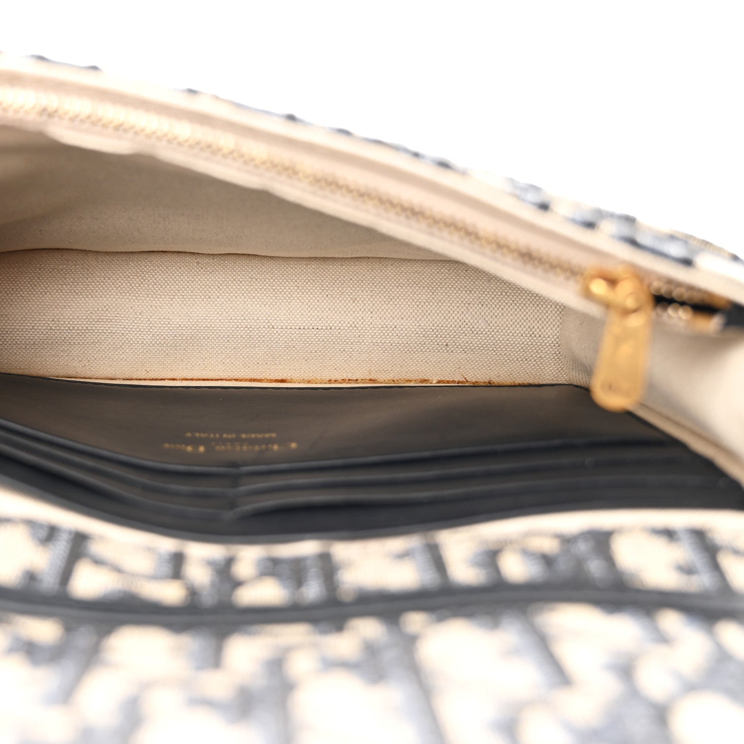 Christian Dior Oblique Saddle Chain Pouch Blue 5 of 9