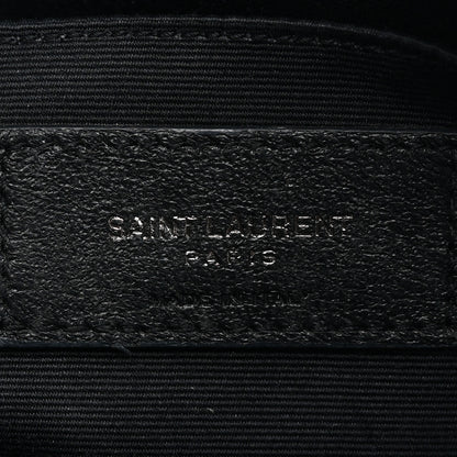 Saint Laurent Calfskin Matelasse Monogram Lou Camera Bag Black 6 of 14