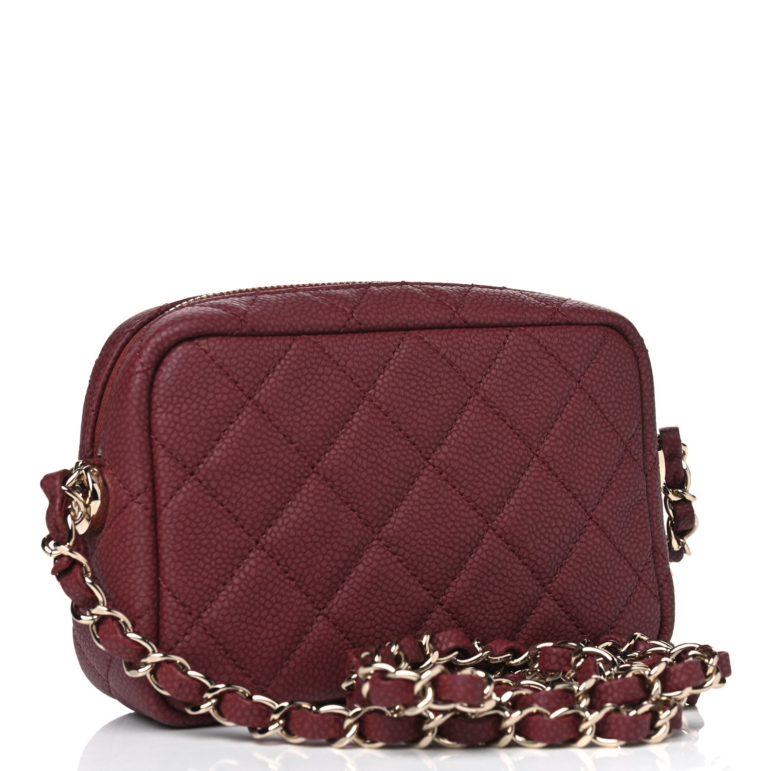 Chanel Caviar Quilted Mini Coco Tassel Camera Case Burgundy 2 of 4