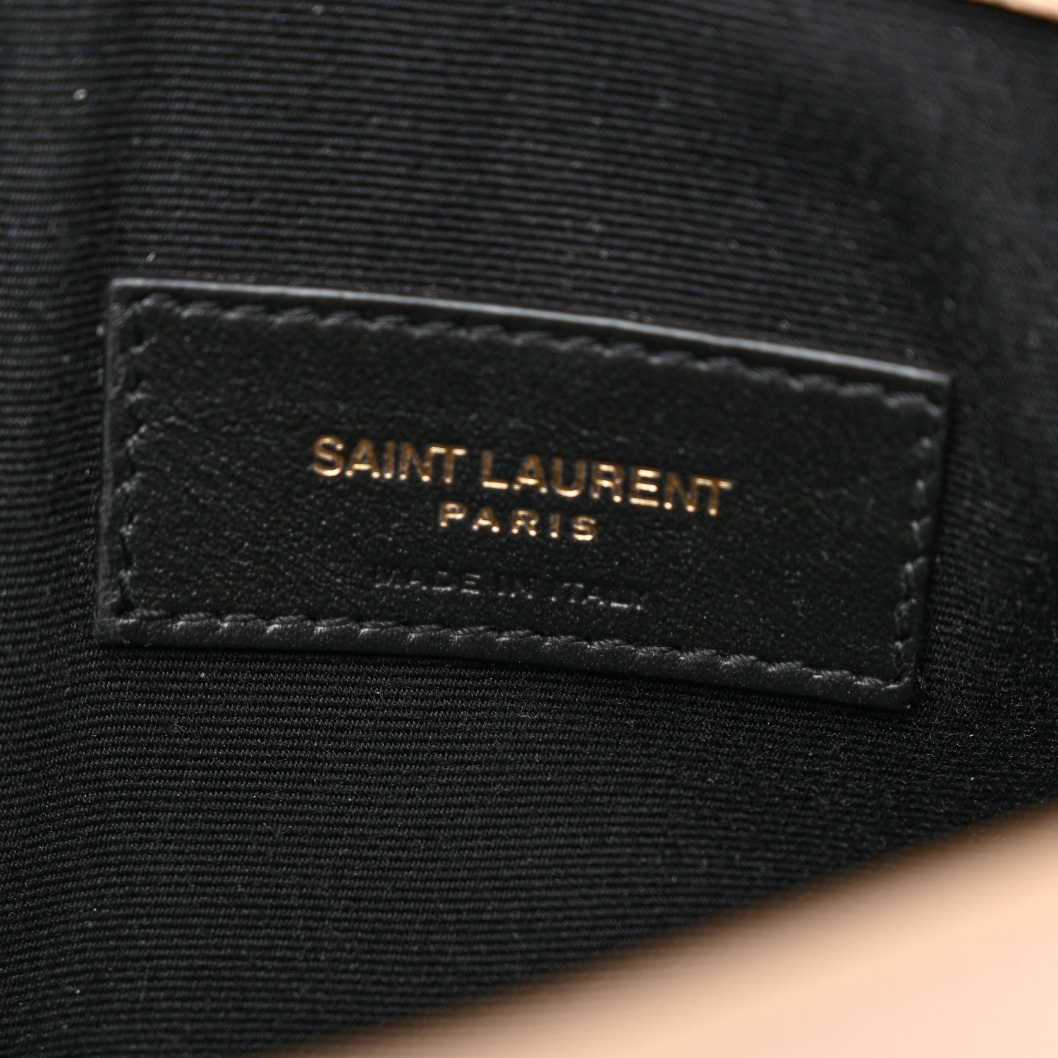 Saint Laurent Grain De Poudre Uptown Pouch Dark Beige 6 of 6