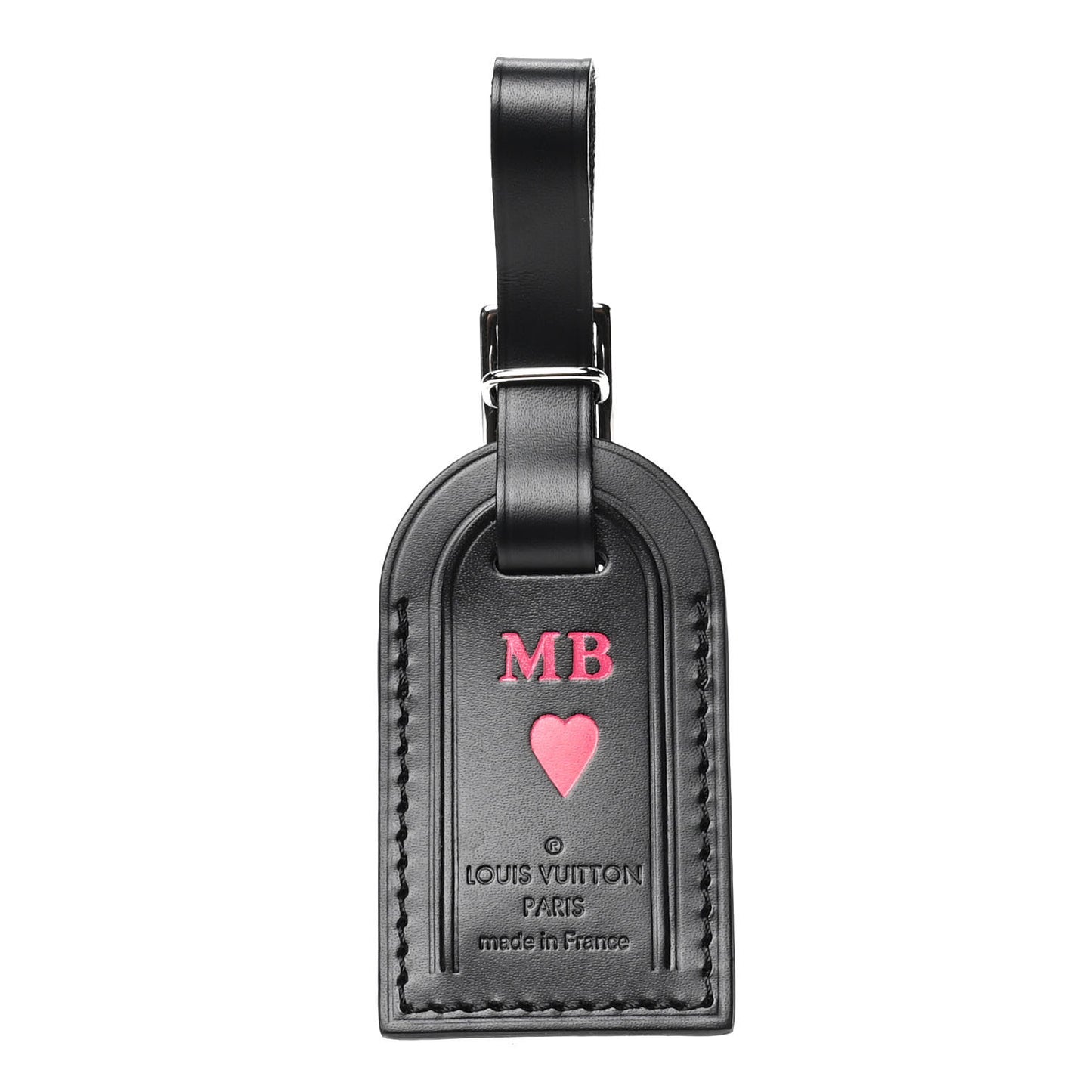 Calfskin Luggage Tag Black