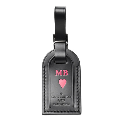 Louis Vuitton Calfskin Luggage Tag Black 1 of 3