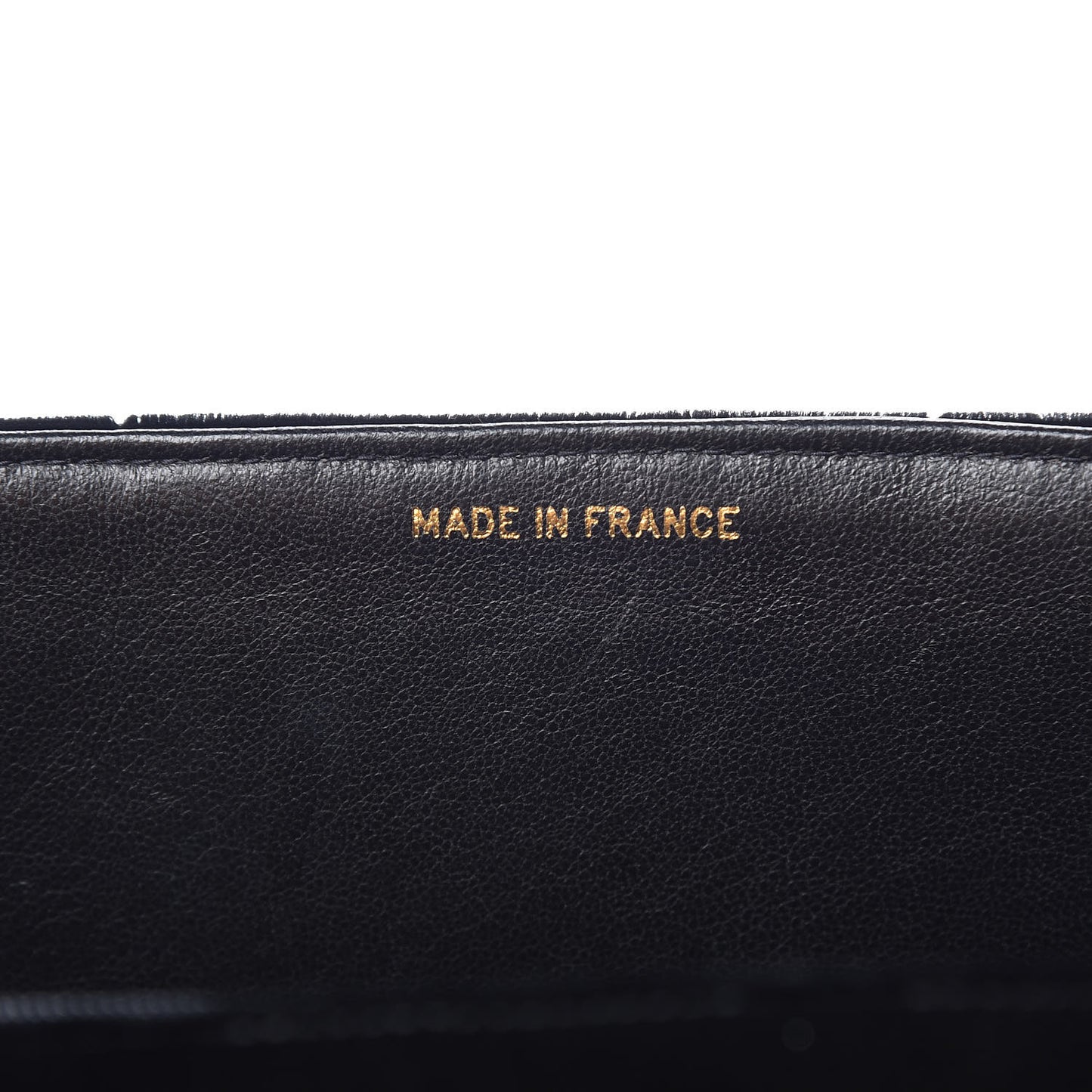 Velvet Vertical Quilted Jumbo Single Flap Black