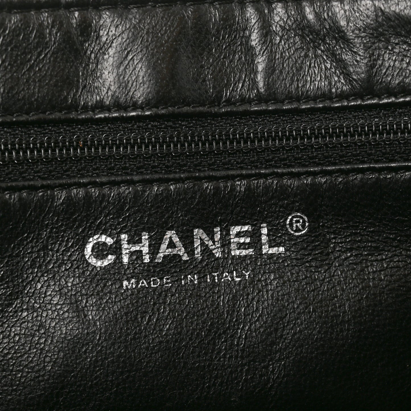 Caviar Half Moon Large Flap Black