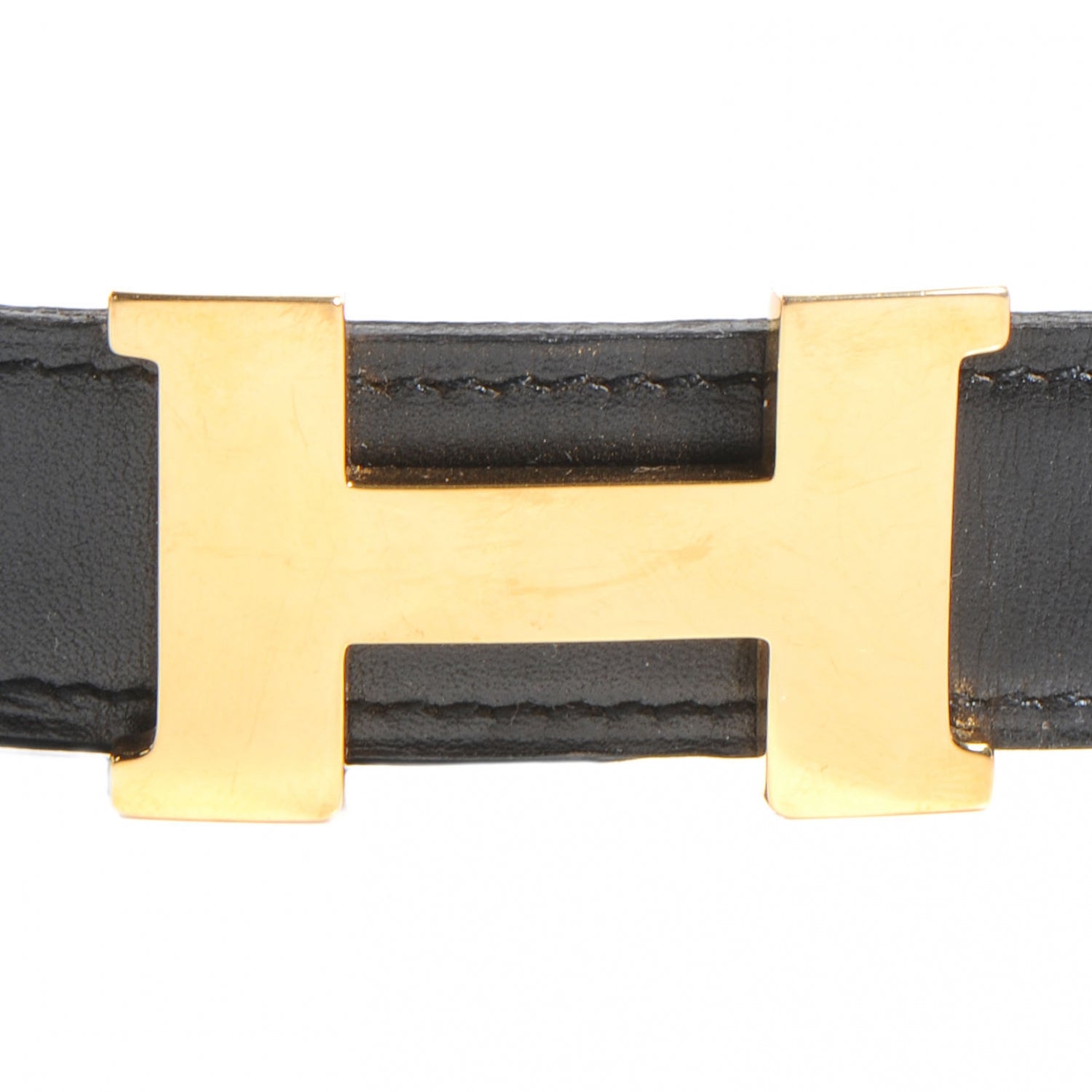 Hermes Box Togo Constance 24mm H Belt 70 Black Gold 3 of 5