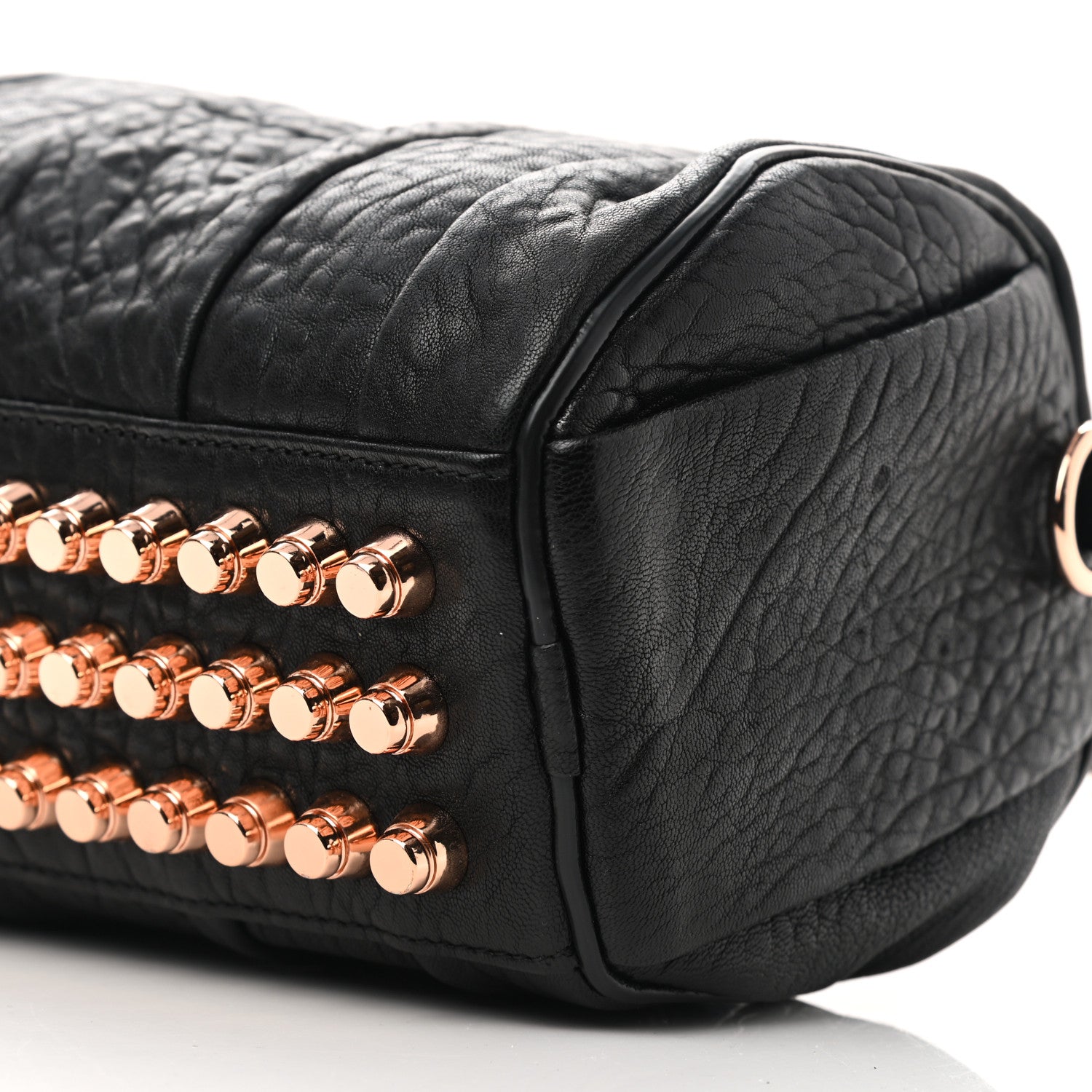 Alexander Wang Pebbled Lambskin Mini Rockie Black Rose Gold Hardware 8 of 8