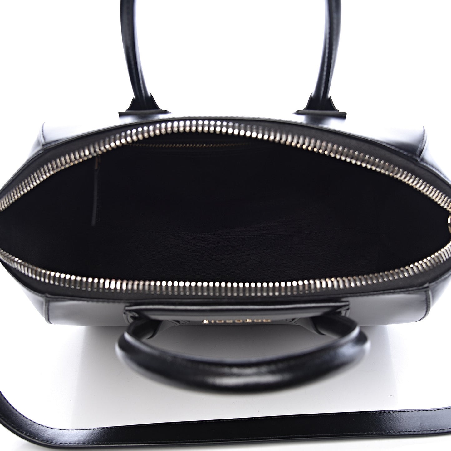 Shiny Lord Calfskin Medium Antigona Black