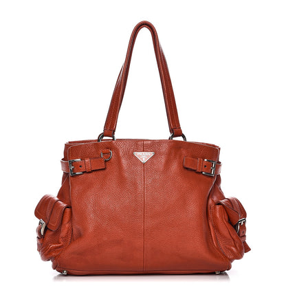 Prada Vitello Daino Shoulder Bag Arancio 1 of 21