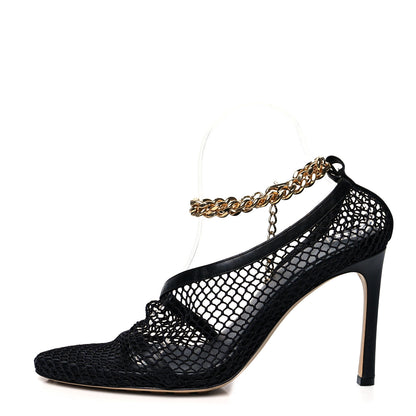 Bottega Veneta Mesh Nappa Chunky Chain Sandals 40 Black 1 of 7