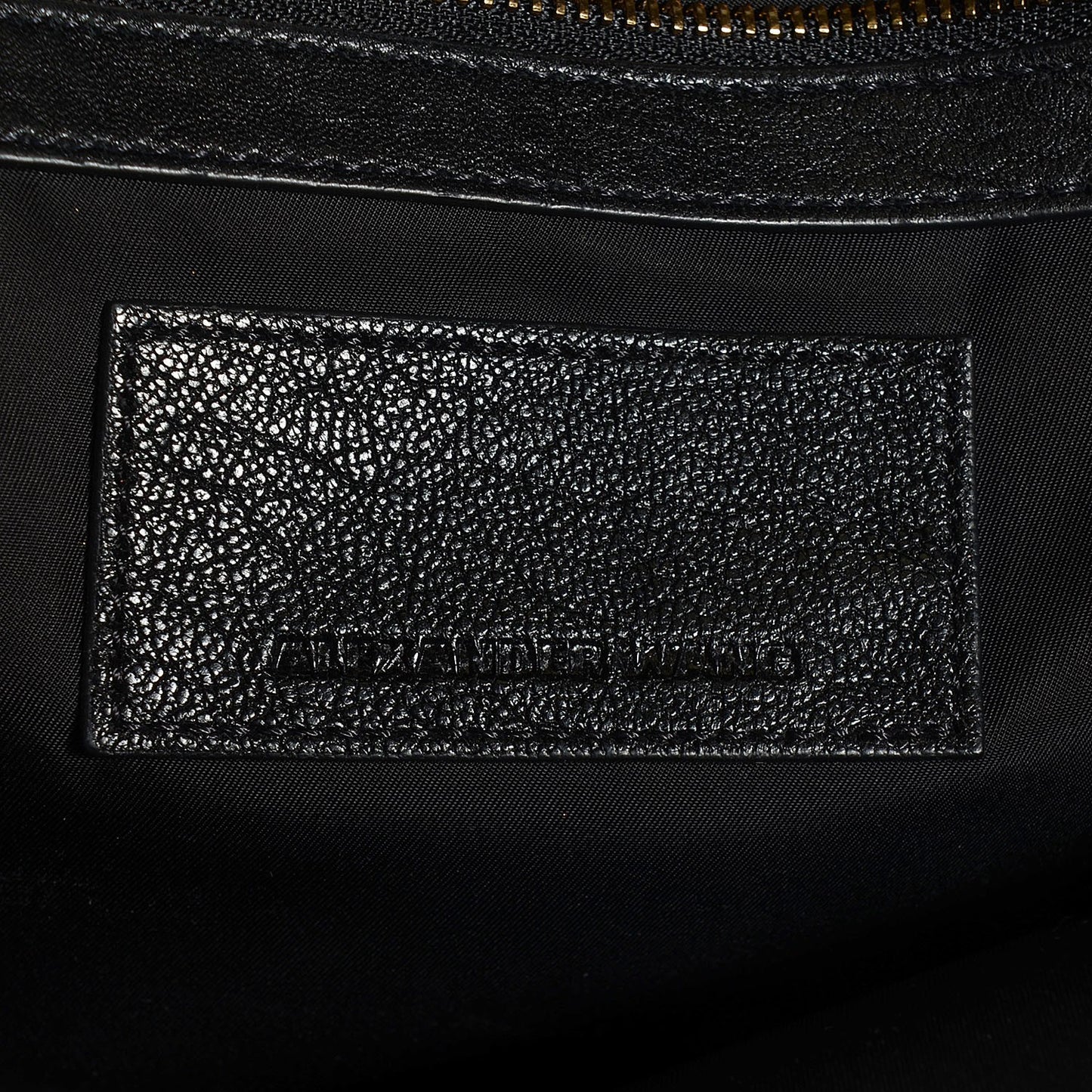 Pebbled Lambskin Dumbo Backpack Black Antique Brass Hardware