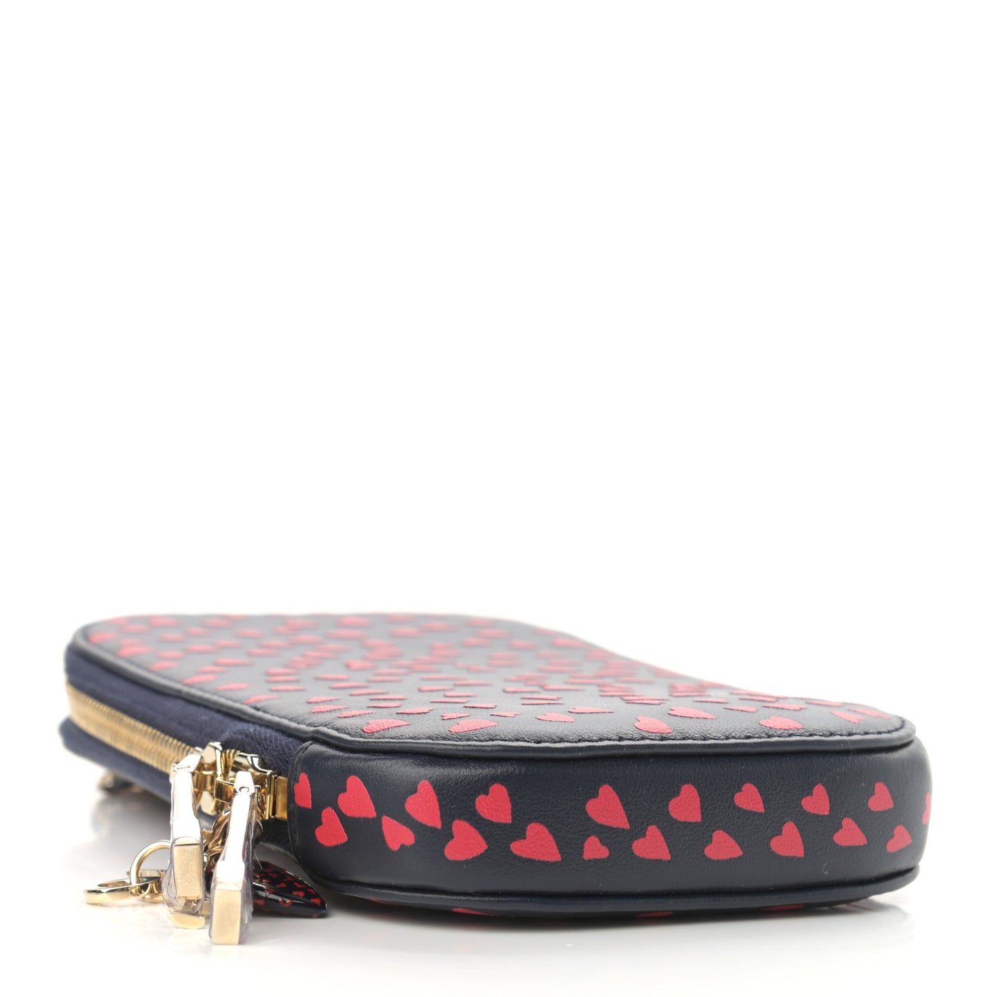 Calfskin I Love Paris Phone Holder Blue Red