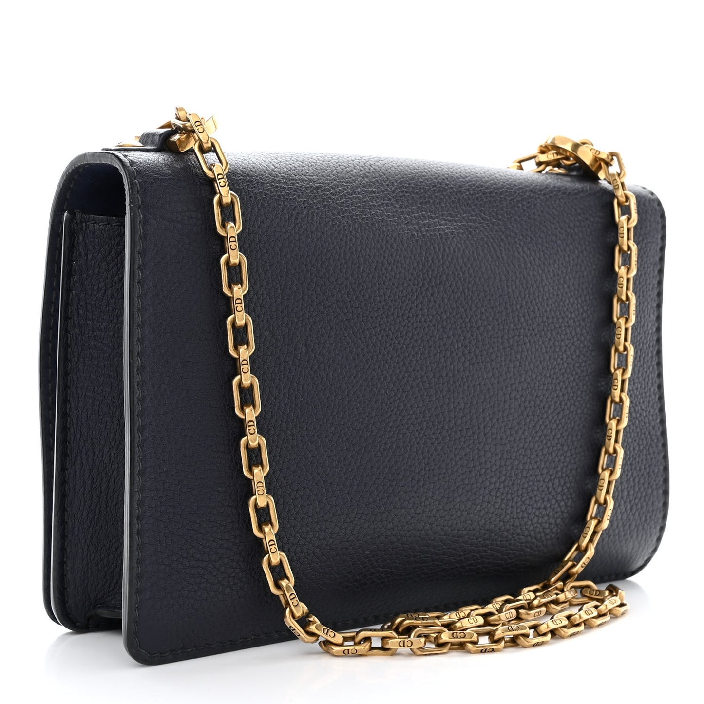 Grained Calfskin J'Adior Chain Flap Bag Blue