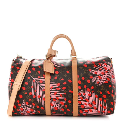 Louis Vuitton Monogram Jungle Dots Keepall Bandouliere 50 Sugar Pink Poppy 1 of 10