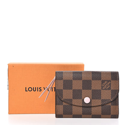 Louis Vuitton Damier Ebene Rosalie Coin Purse Rose Ballerine 7 of 7