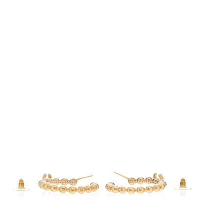 Chanel Crystal CC Hoop Earrings Gold 3 of 5