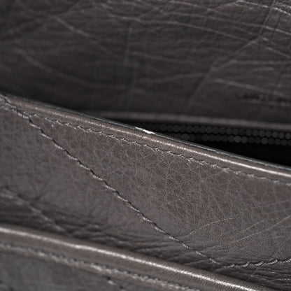 Saint Laurent Crinkled Calfskin Matelasse Monogram Medium Niki Chain Satchel Dark Chocolate 15 of 16