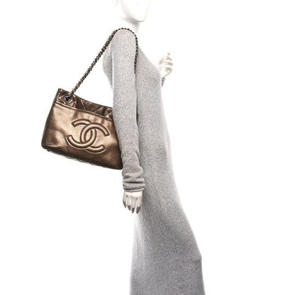 Chanel Metallic Caviar Quilted Large Timeless CC Soft Tote Bronze 2 of 10