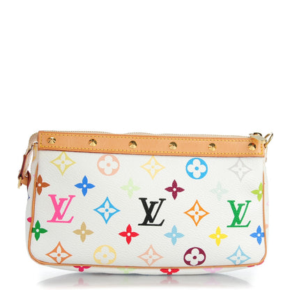 Louis Vuitton Monogram Multicolor Pochette Accessories White 1 of 8