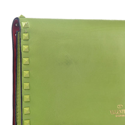 Valentino Garavani Nappa Rockstud Wristlet Clutch Pop Apple 9 of 9