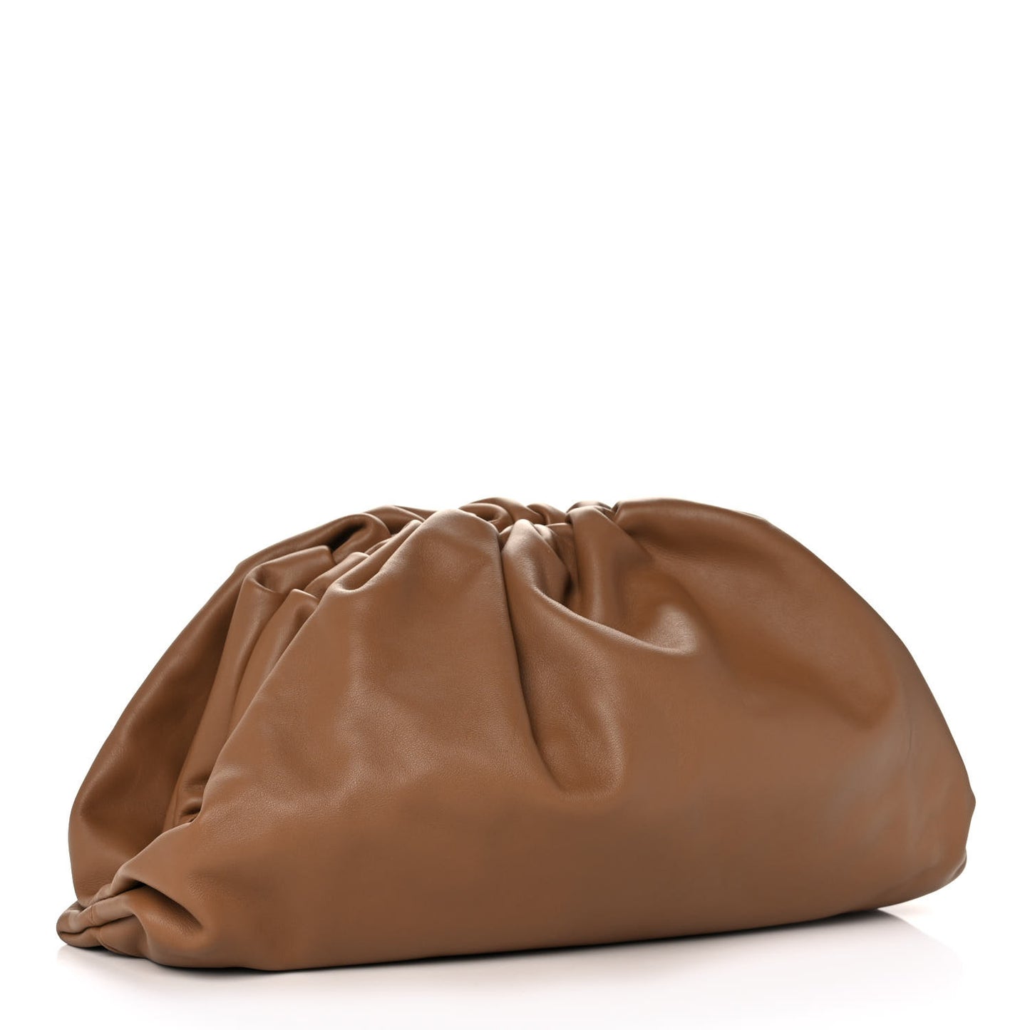 Smooth Butter Calf The Pouch Oversized Clutch Cammello