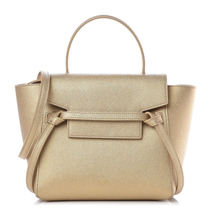 Celine Laminated Calfskin Nano Belt Bag Gold 1 of 8