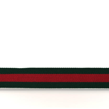 Gucci Nylon Calfskin Double G Web 40mm Belt 85 34 Green Red Black 6 of 6