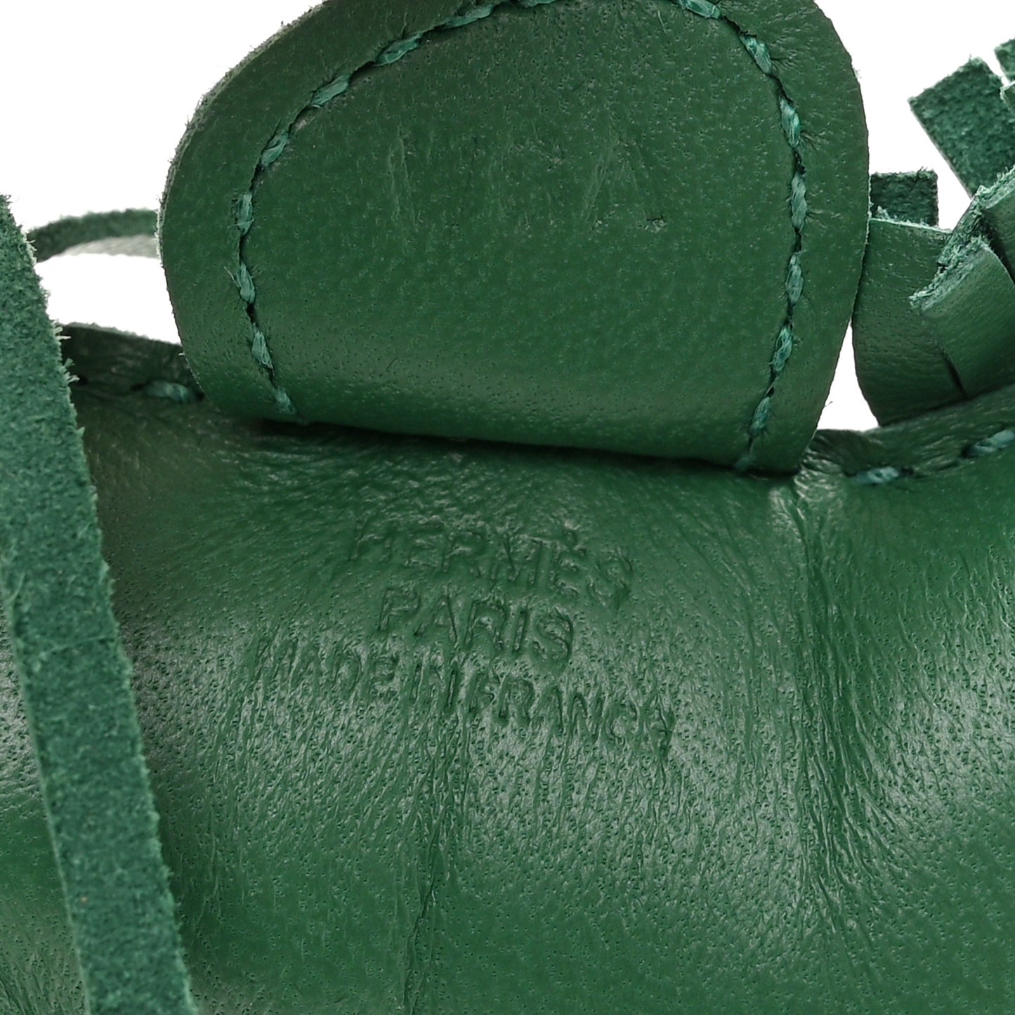 Milo Lambskin Grigri Rodeo Horse Bag Charm PM Vert Cypress