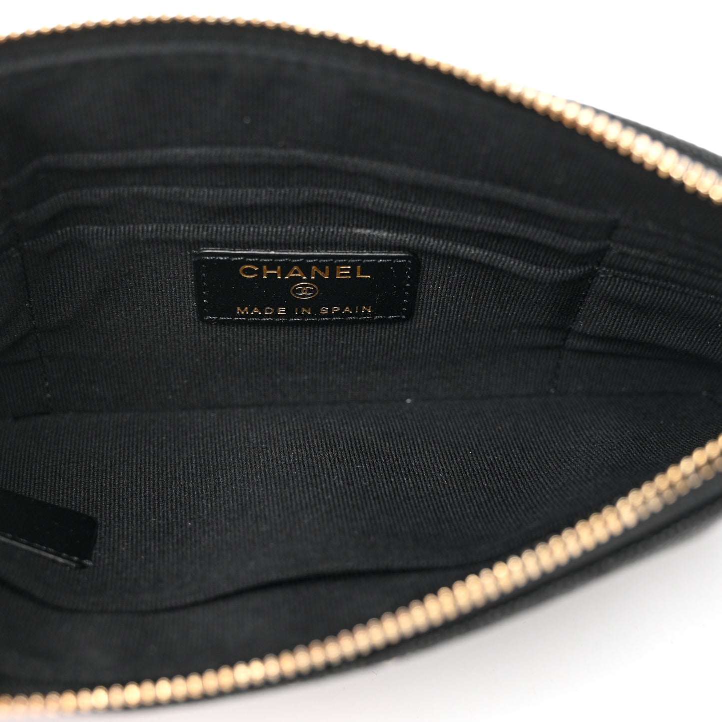 Caviar Quilted Coco Candy Small Cosmetic Case Black