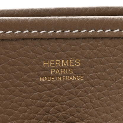 Hermes Taurillon Clemence Evelyne III PM Etoupe 6 of 11
