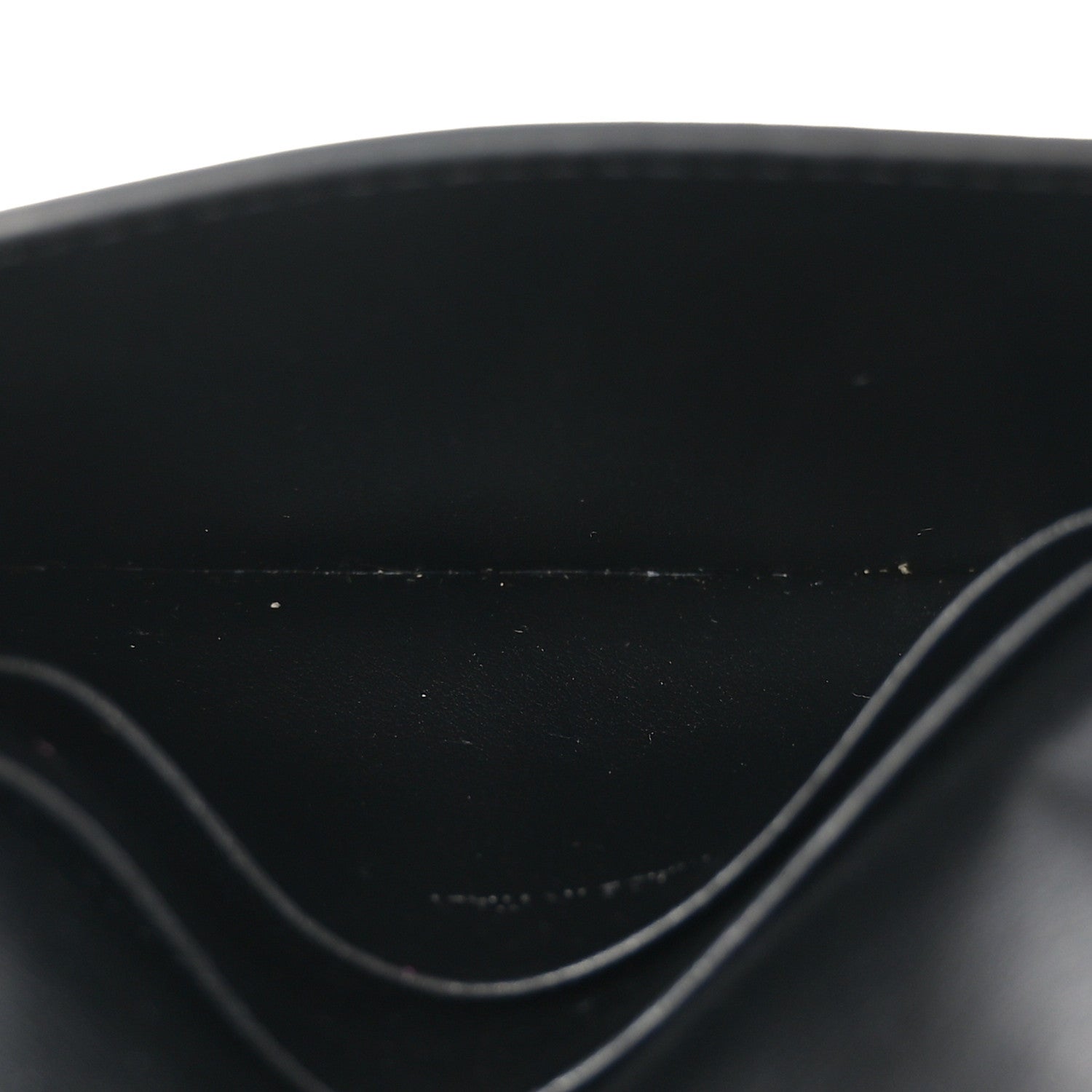 Celine Shiny Calfskin Triomphe Flap Card Holder Black 1804698