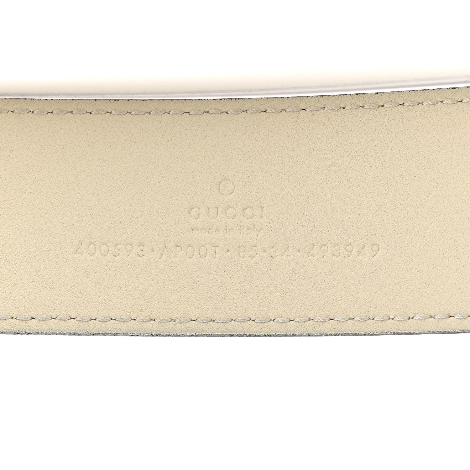 Gucci Calfskin Double G 40mm Belt 85 34 Mystic White 3 of 9