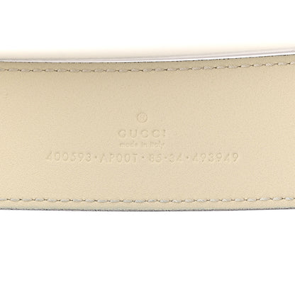 Gucci Calfskin Double G 40mm Belt 85 34 Mystic White 3 of 9