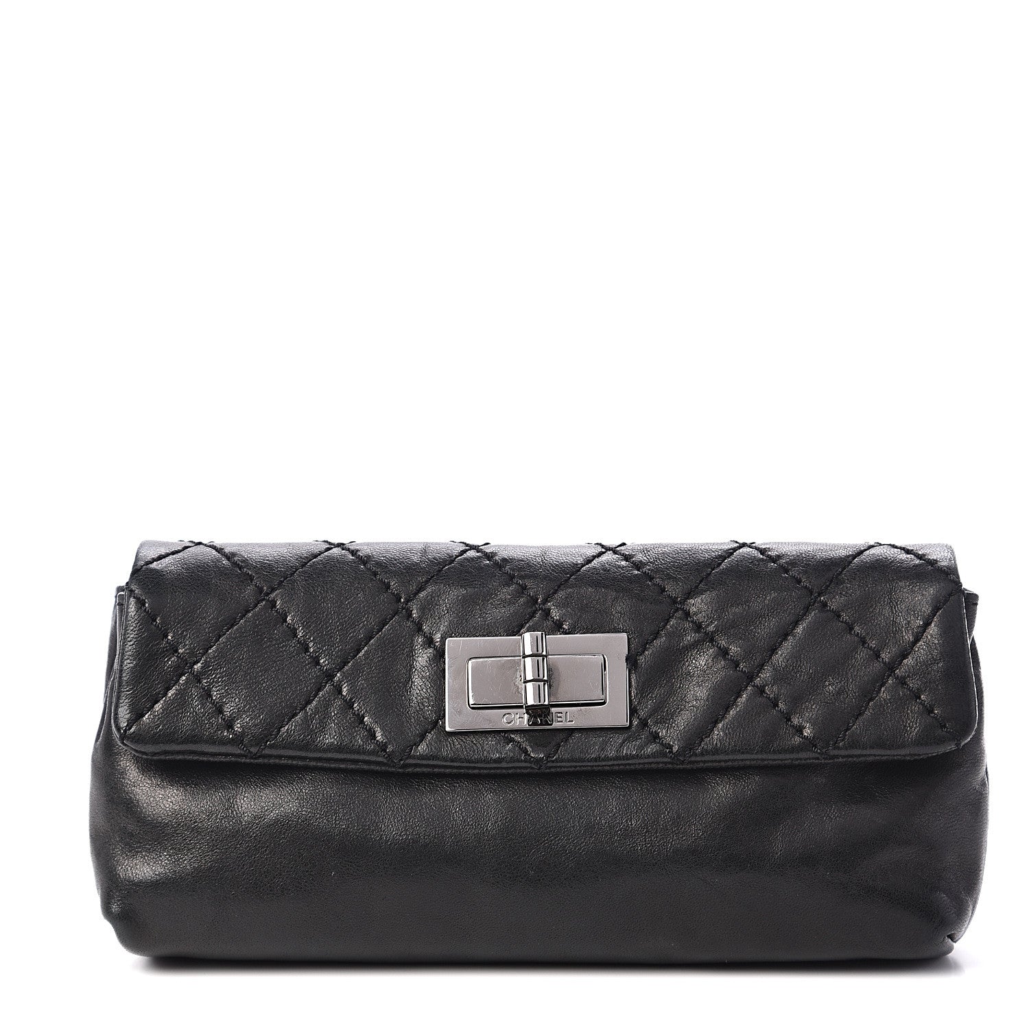 Chanel Lambskin Quilted 2.55 Reissue Pouch Black 1 of 10
