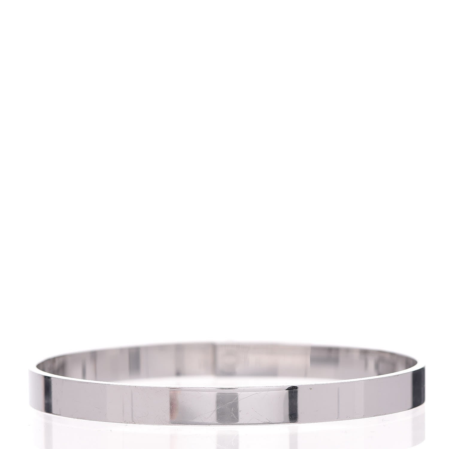 Hermes 18K White Gold Diamond PM Kelly Pave Bracelet SH 4 of 4