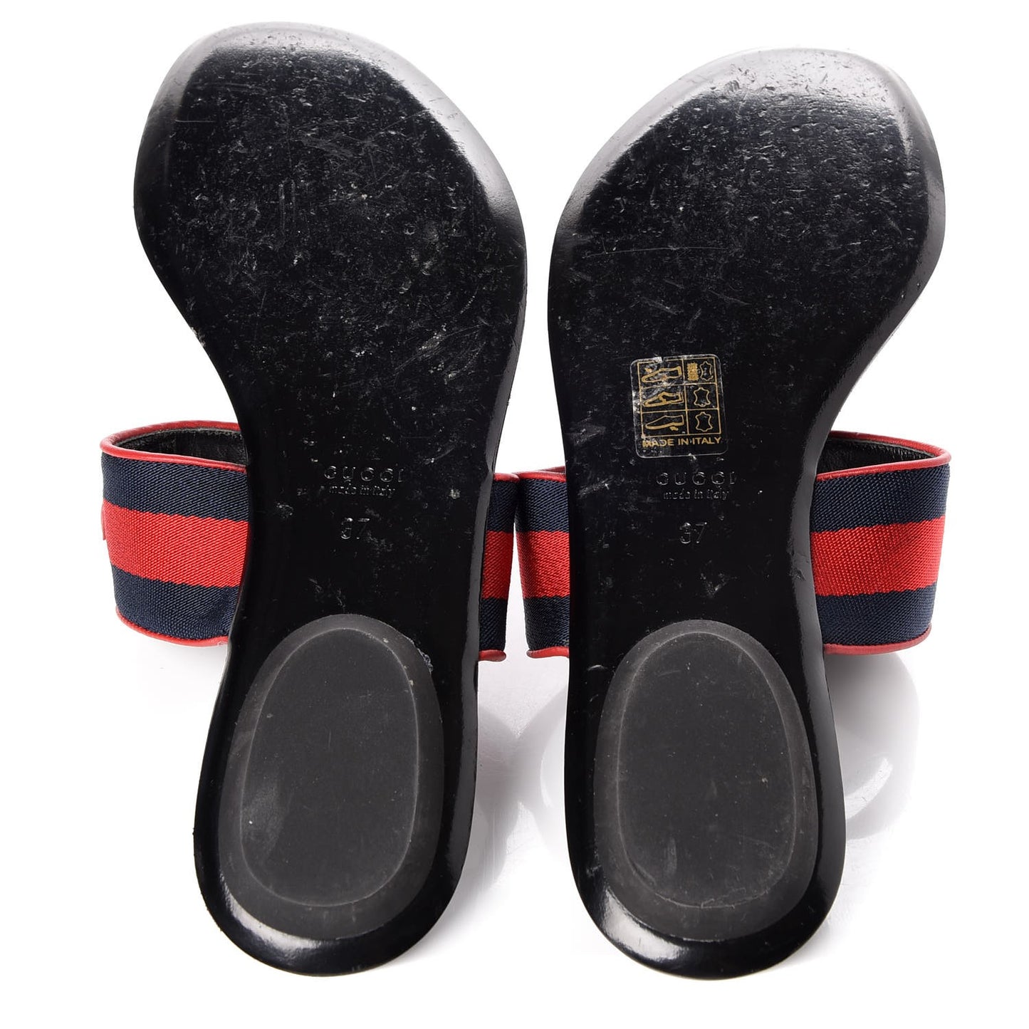 Grosgrain Querelle Web Thong Sandals 37 Red
