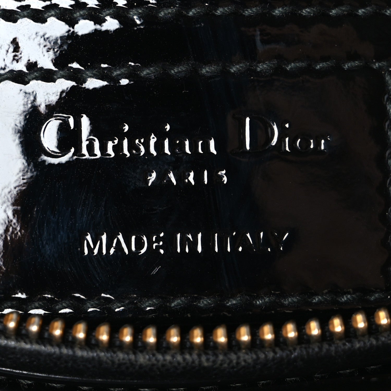 Christian Dior Patent Cannage Medium Lady Dior Black 5 of 9