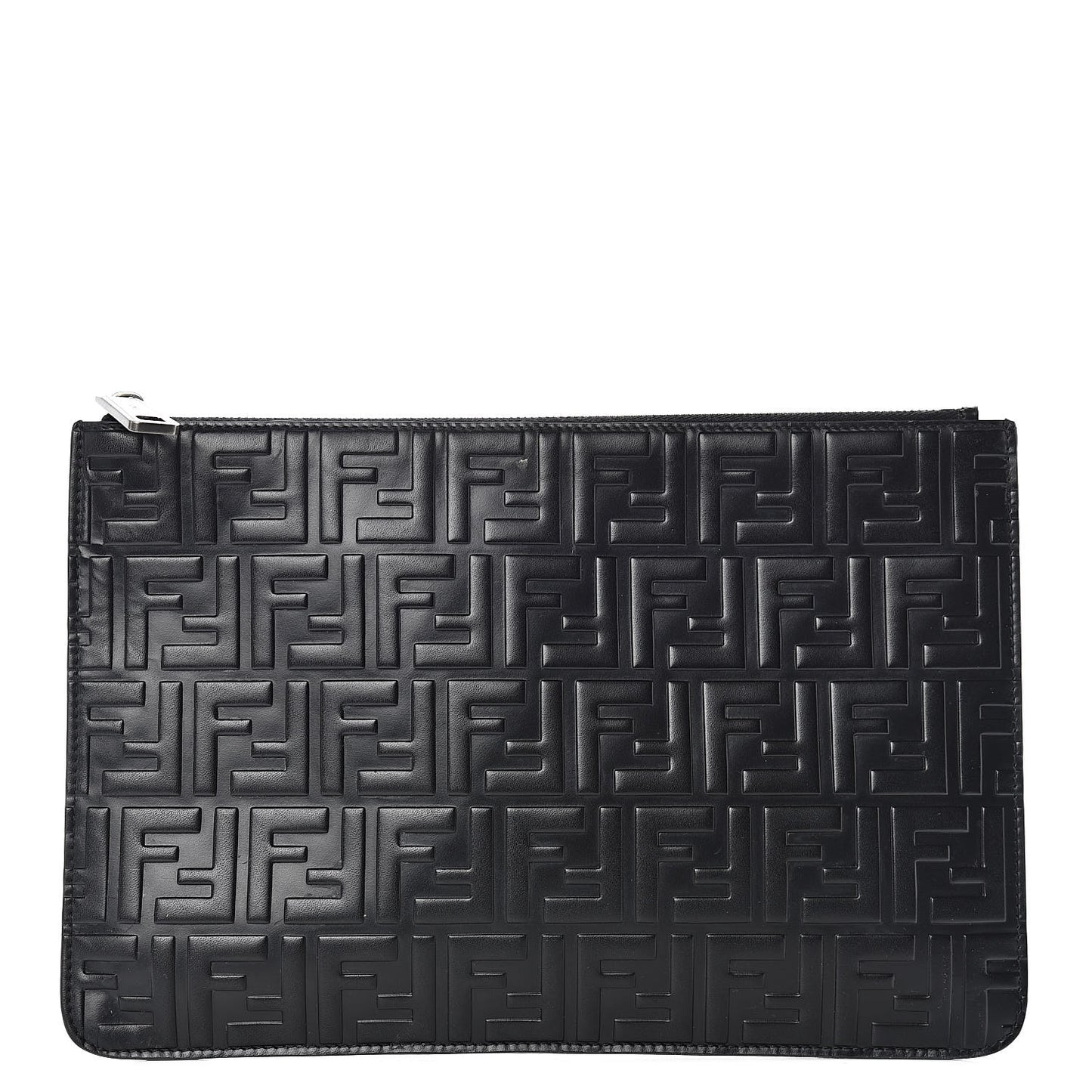 Vitello Grace FF 1974 Embossed Pouch Black