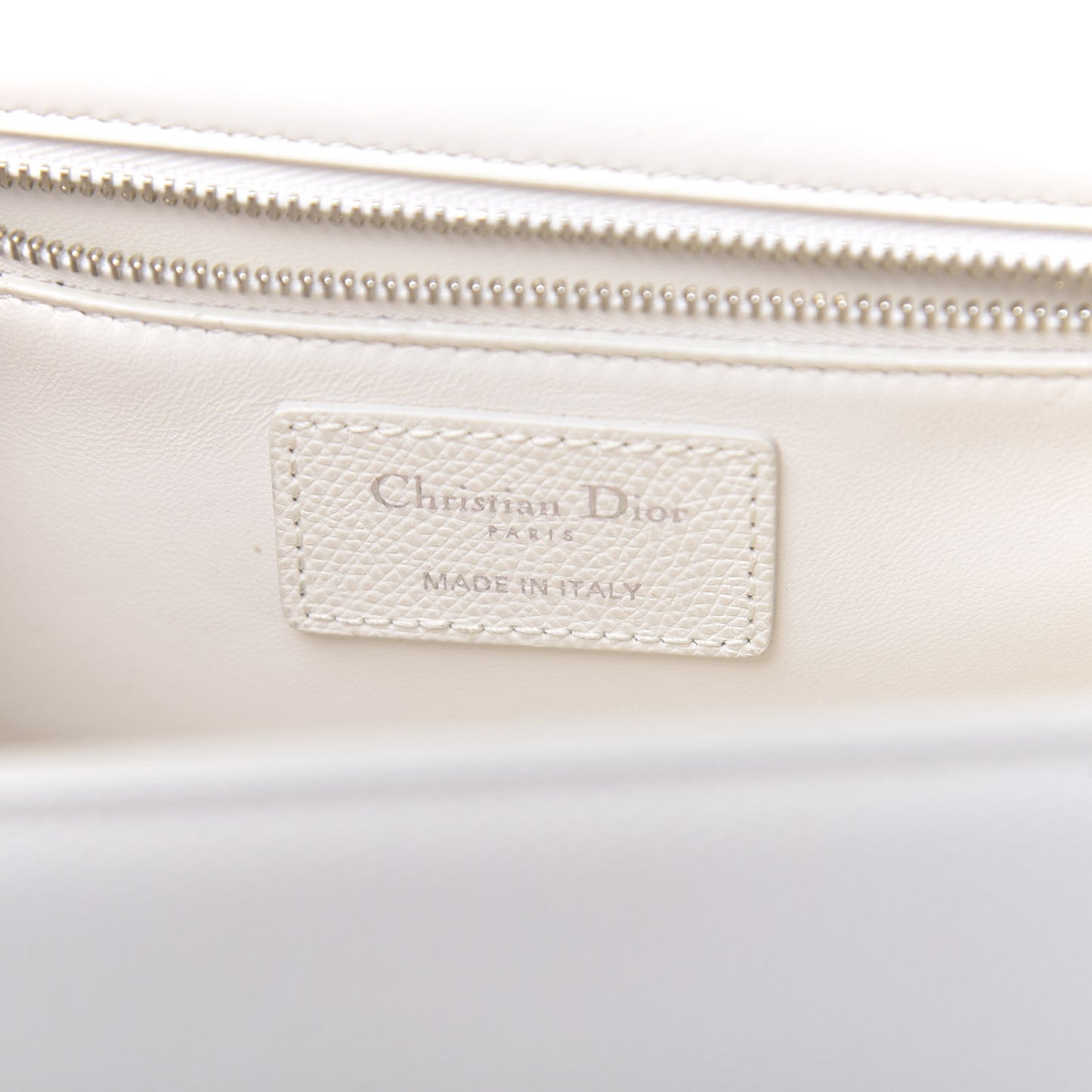 Grained Calfskin 30 Montaigne Chain Flap Bag White